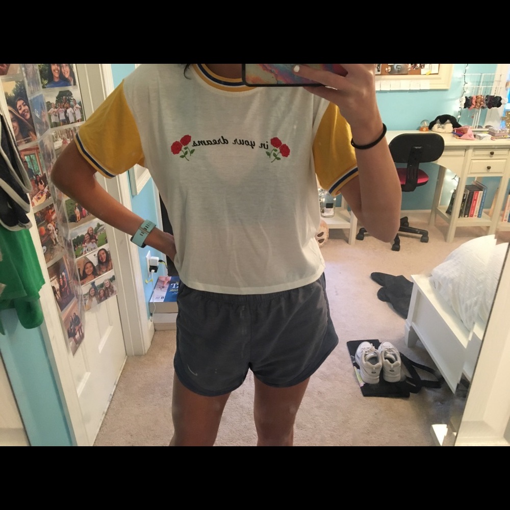 forever 21 crop “in your dreams” top